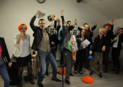 Lip Dub : Les participants déguisés s'amusent pendant l'animation