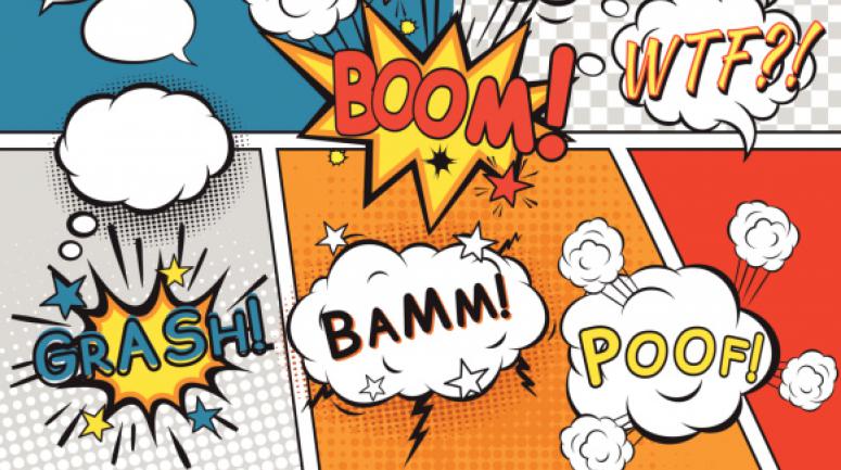 Boom, Paf... Mots typiques de bande dessinée