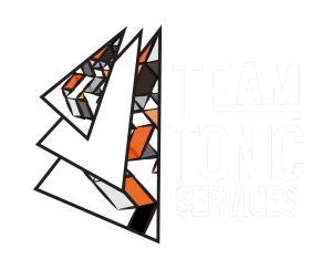logo team tonic services en blanc