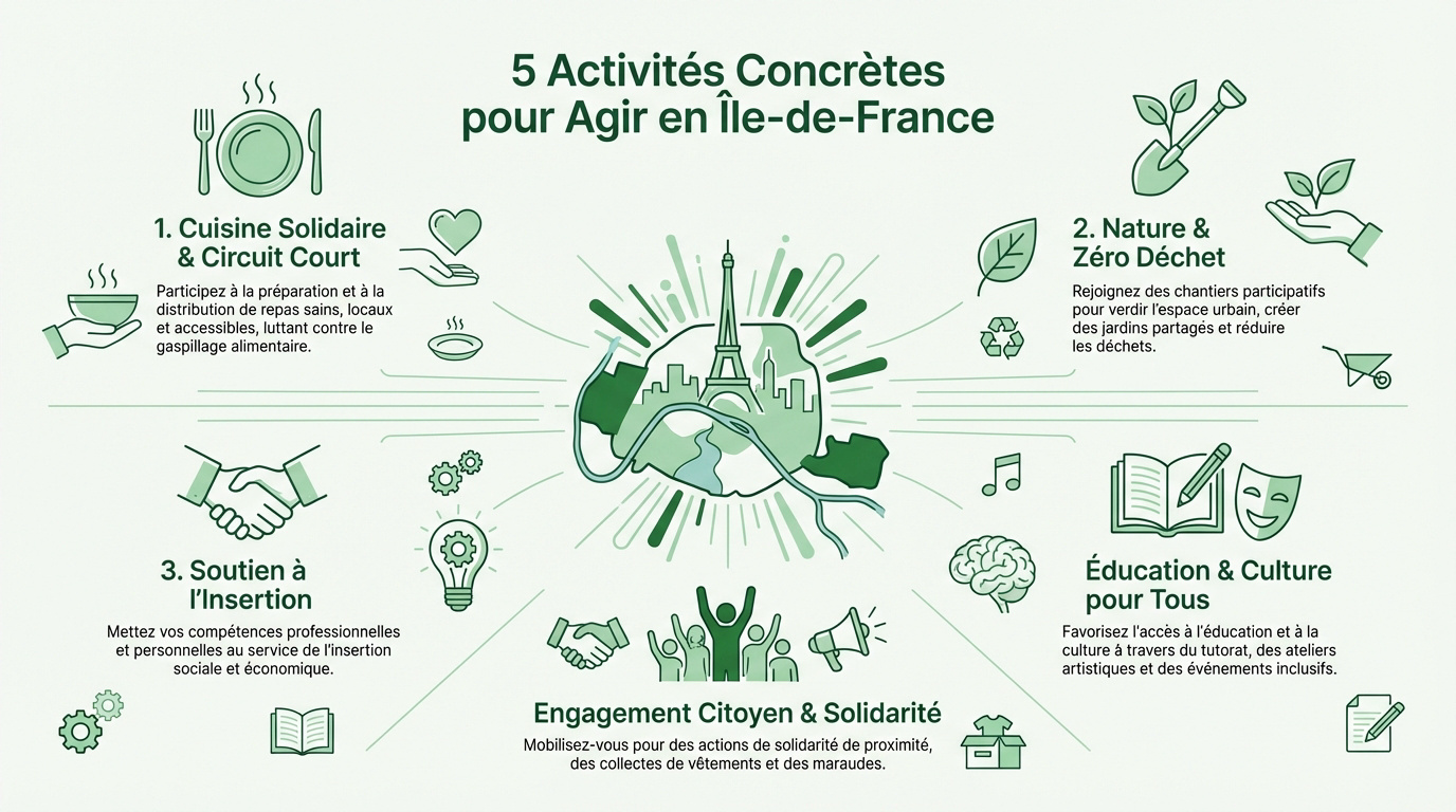 Collaborateurs engagés dans un team building solidaire en Île-de-France