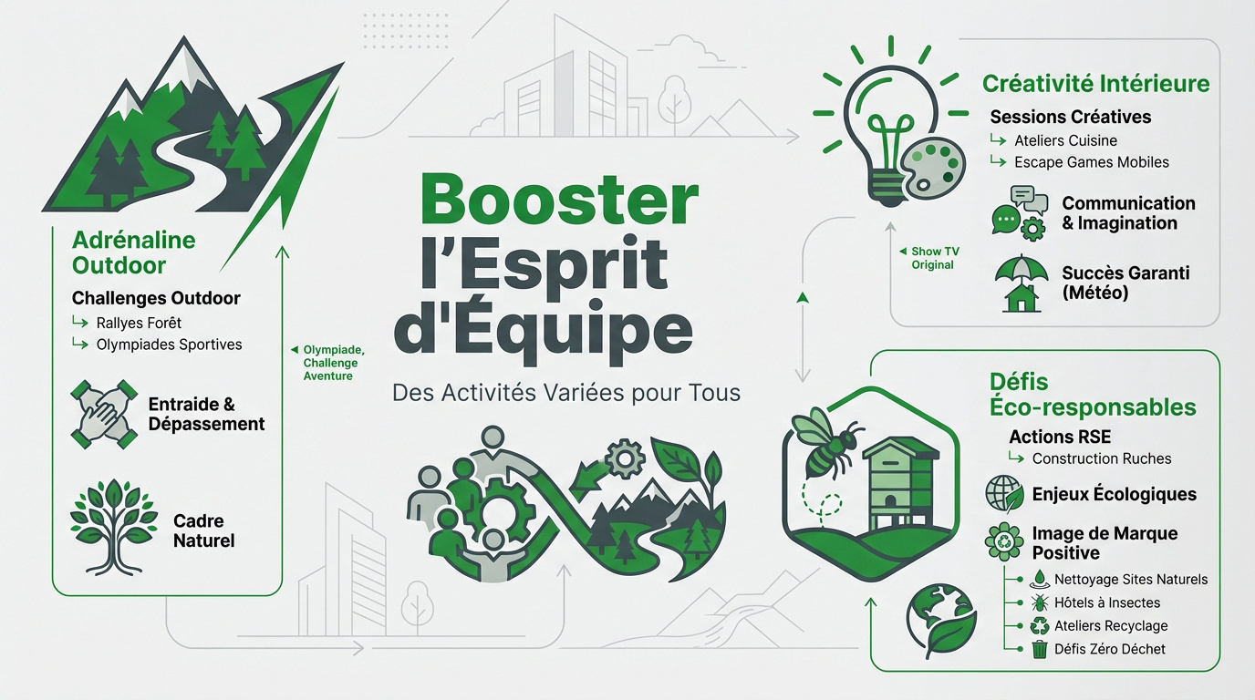 Collaborateurs participant à une activité de cohésion d'équipe en extérieur