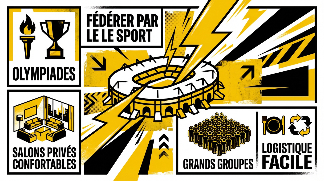 Infographie des événements et de l'énergie au Stade de France