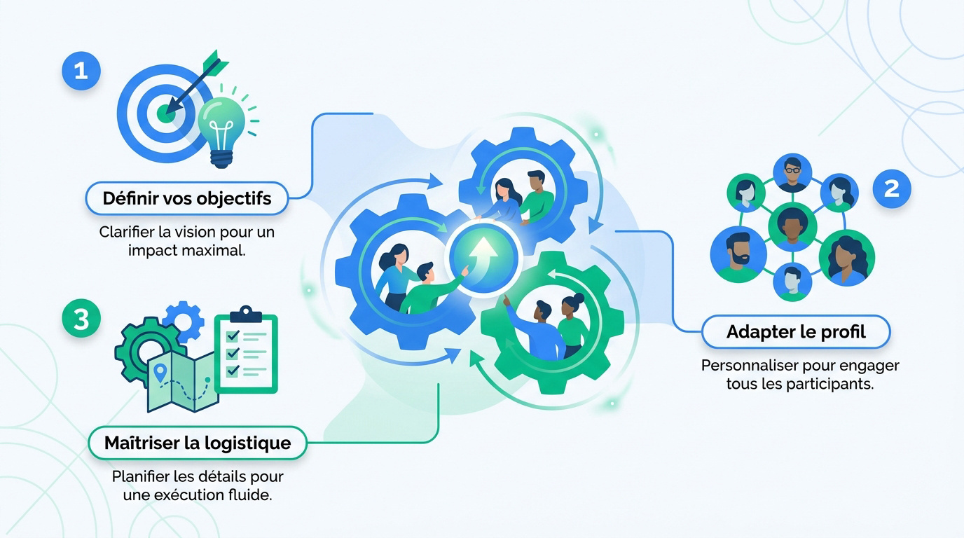 Collaborateurs en pleine animation entreprise pour renforcer la cohésion