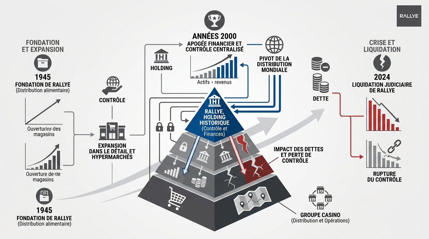 Historique de la société Rallye de sa création à sa liquidation