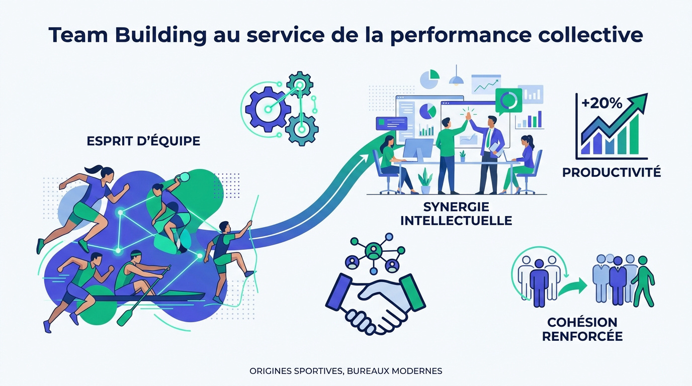 Collaborateurs soudés développant leur esprit d'équipe lors d'un atelier collectif