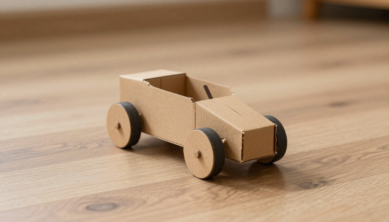 La construction de bolides en carton recyclé