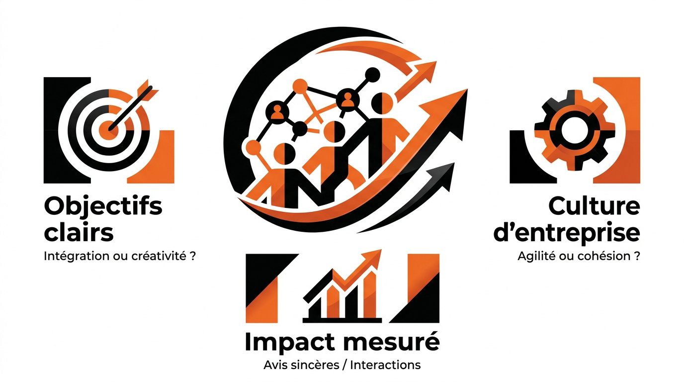 Processus de sélection d'une activité de séminaire pour renforcer la cohésion d'équipe