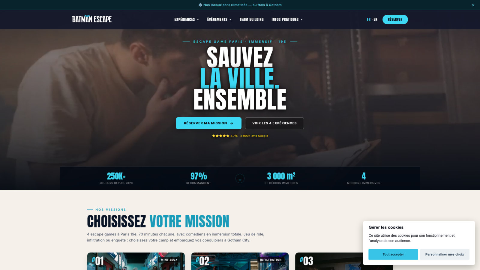 Batman Escape : l'immersion totale à Boom Boom Villette