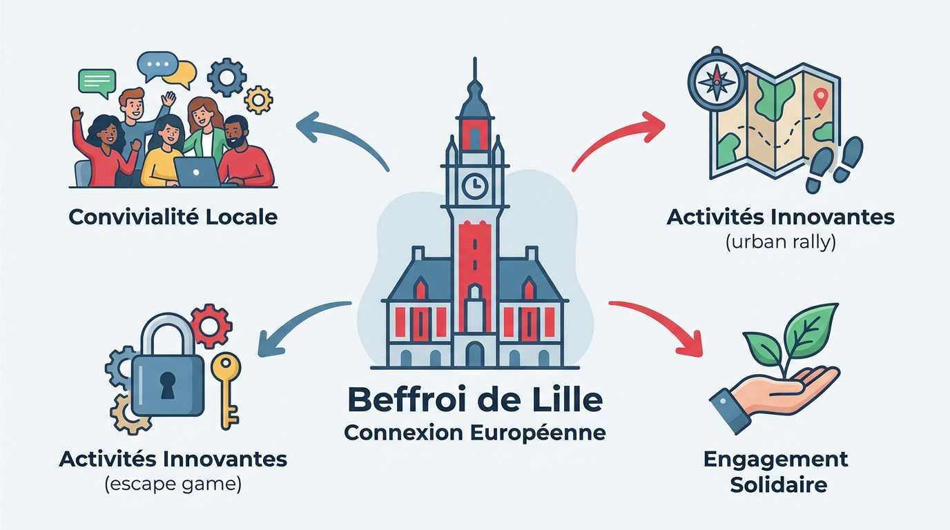 Beffroi de Lille symbole de connexion et synergie pour les entreprises