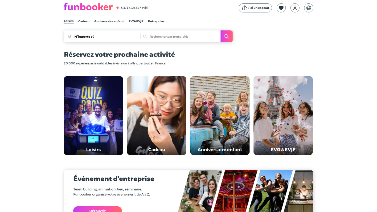 Funbooker : la plateforme de comparaison des activités locales