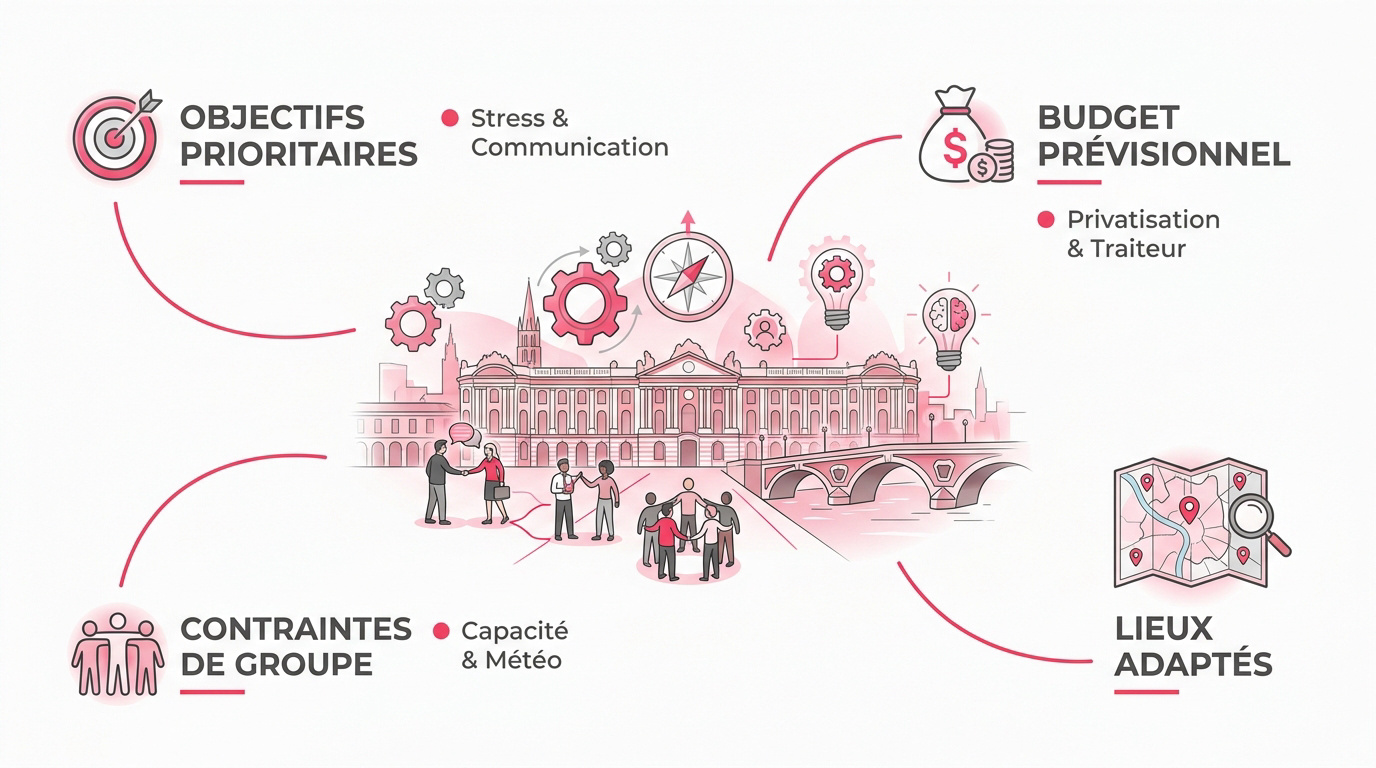 Infographie des meilleures activités de team building à Toulouse