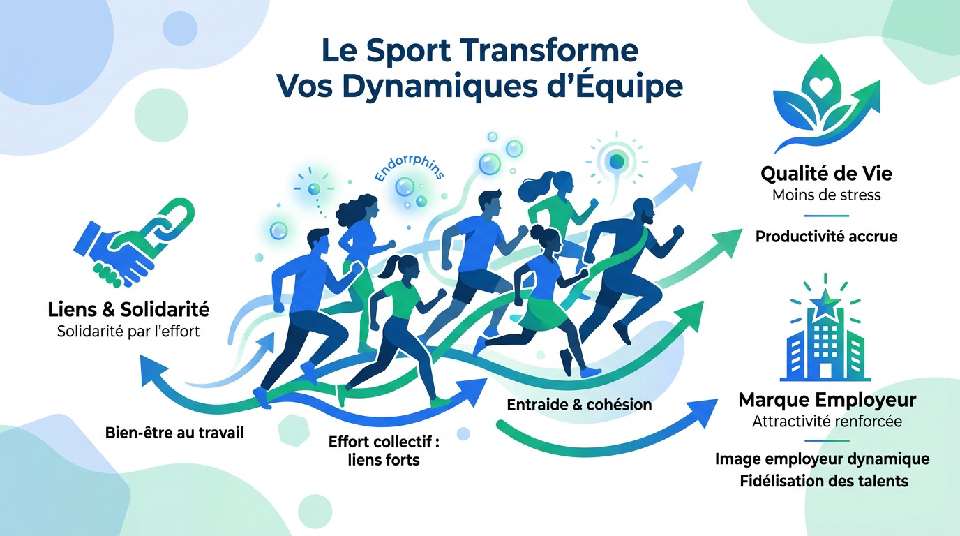 Collaborateurs en plein effort collectif lors d'un team building sportif