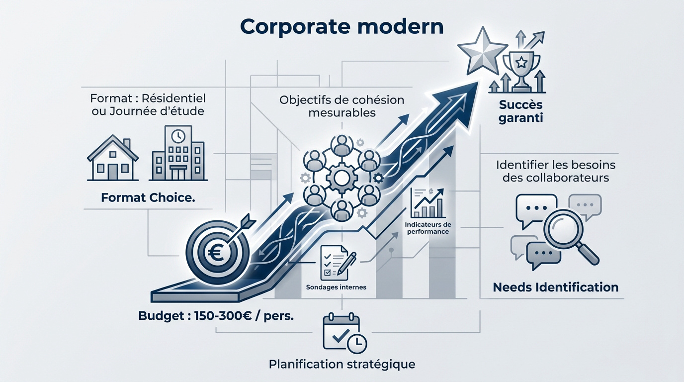 Étapes clés du processus d'organisation d'un séminaire de team building en entreprise