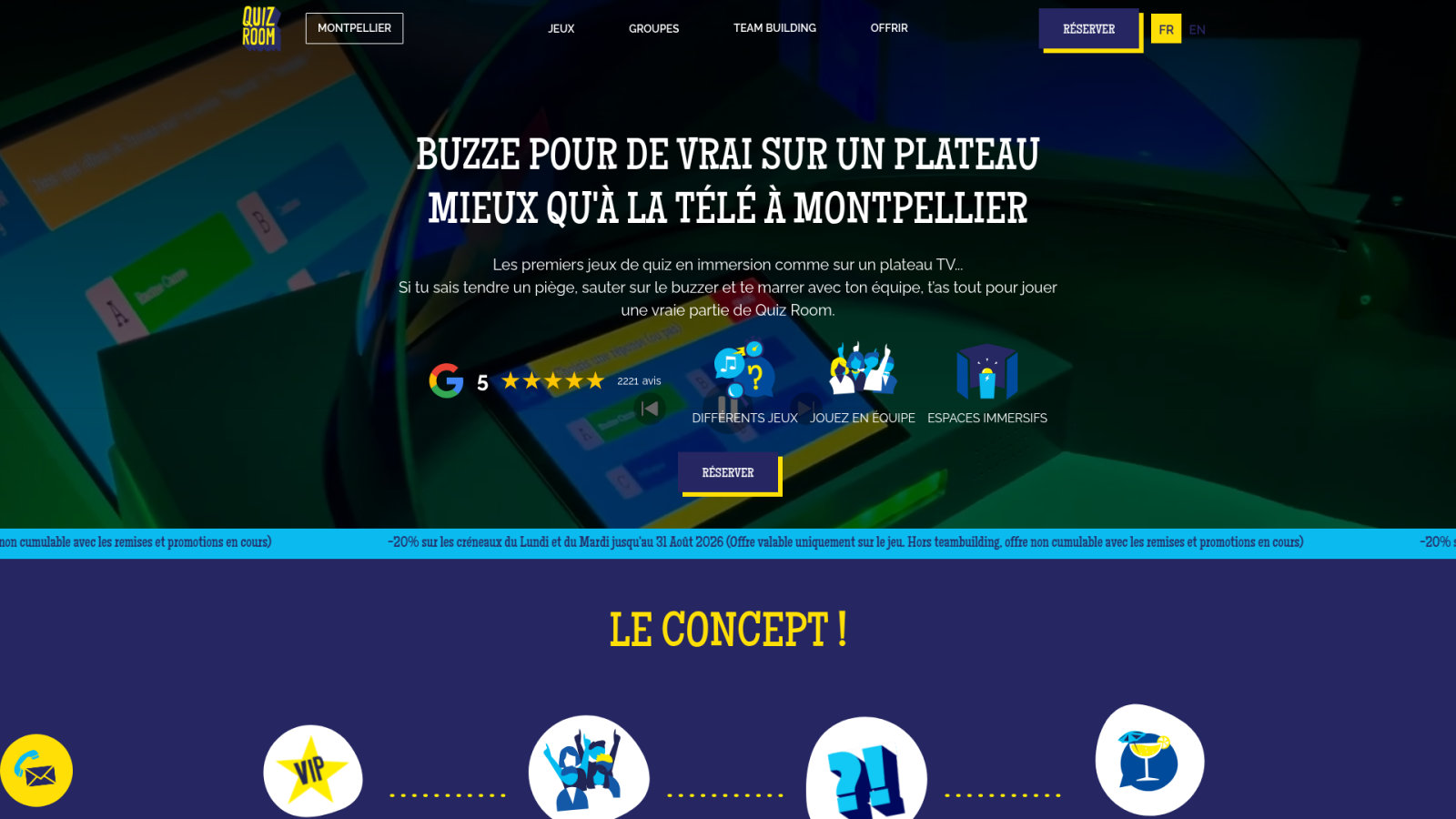Quiz Room Montpellier pour un défi sur plateau TV