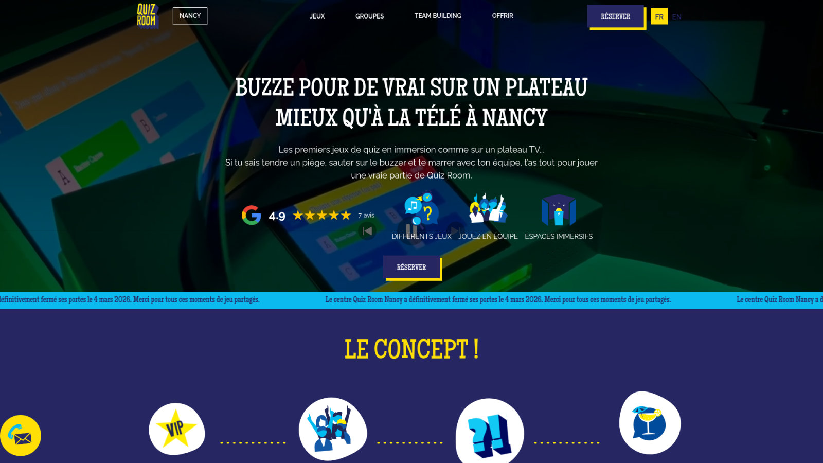 Quiz Room Nancy pour s'affronter sur un plateau télé