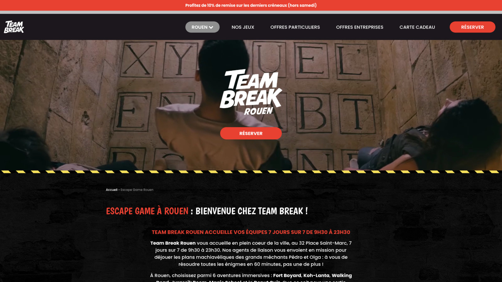 Team Break pour un escape game immersif